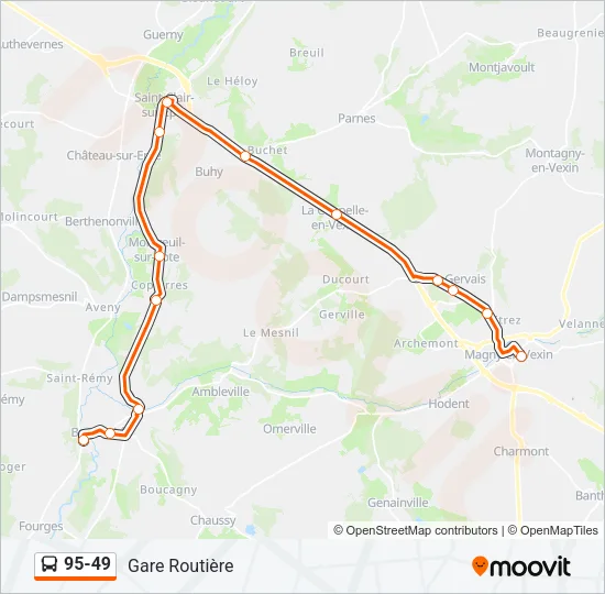 95-49 Bus Line Map
