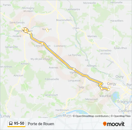 95-50 Bus Line Map