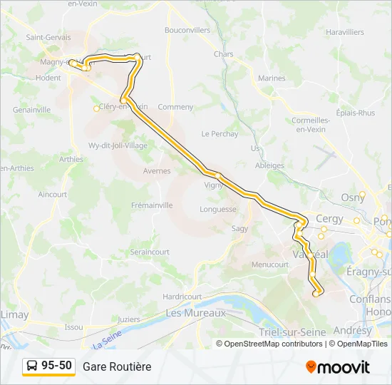 95-50 Bus Line Map