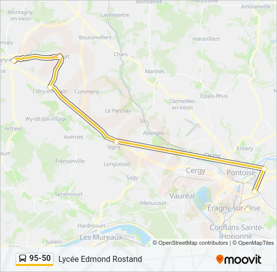 95-50 Bus Line Map