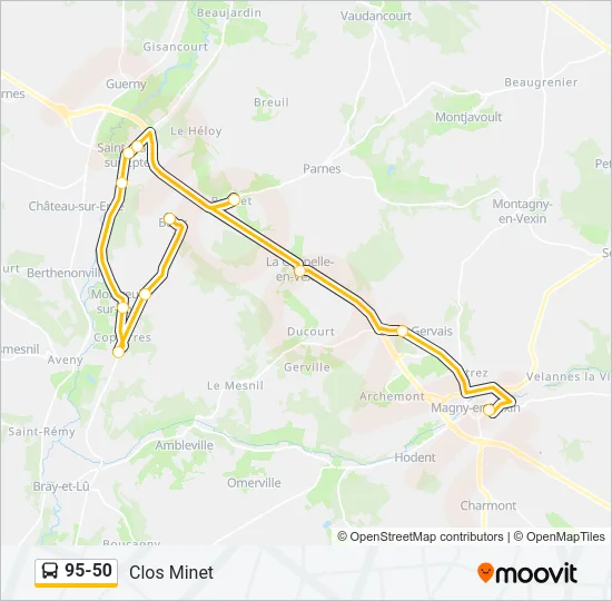 95-50 Bus Line Map