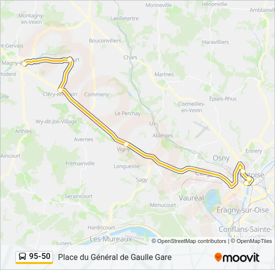 95-50 Bus Line Map