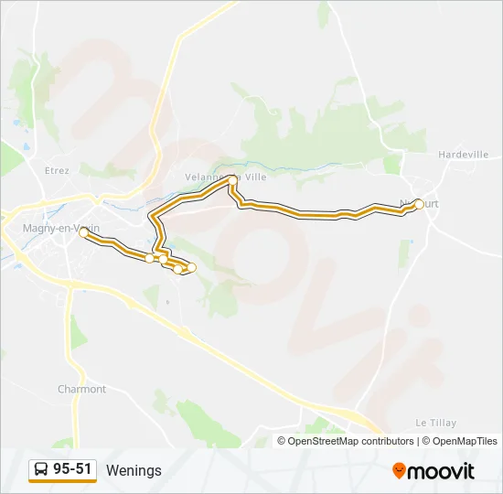 95-51 Bus Line Map