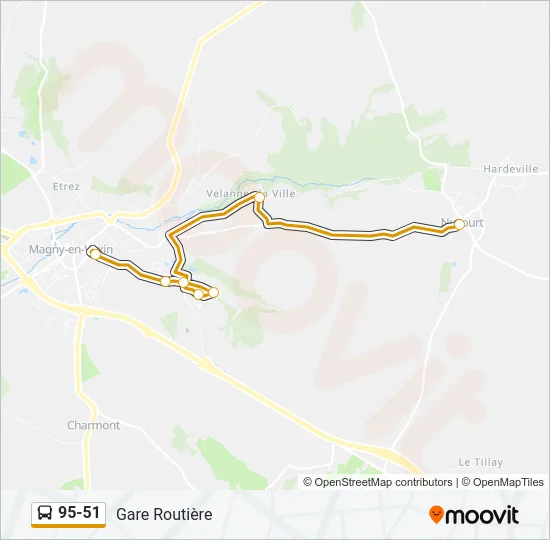 95-51 Bus Line Map