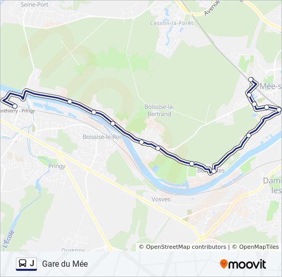 J Route Schedules Stops Maps Gare Du Mee