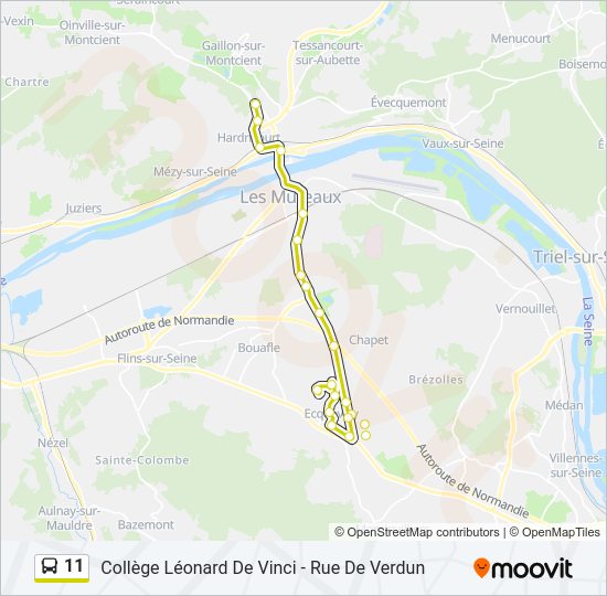 11 Bus Line Map