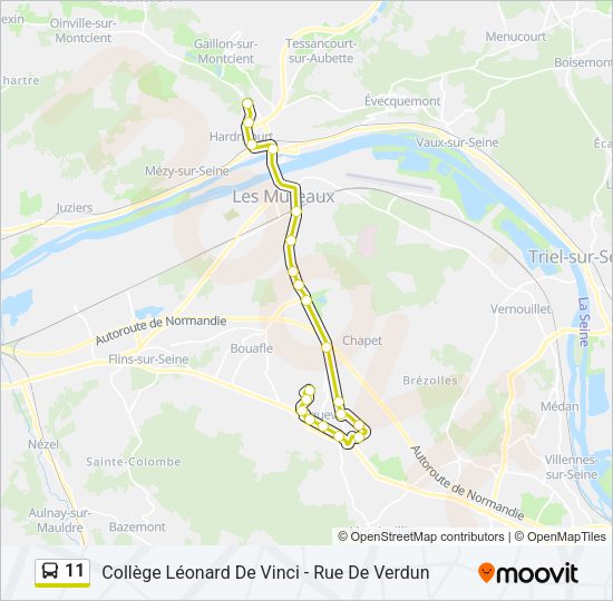 11 Bus Line Map