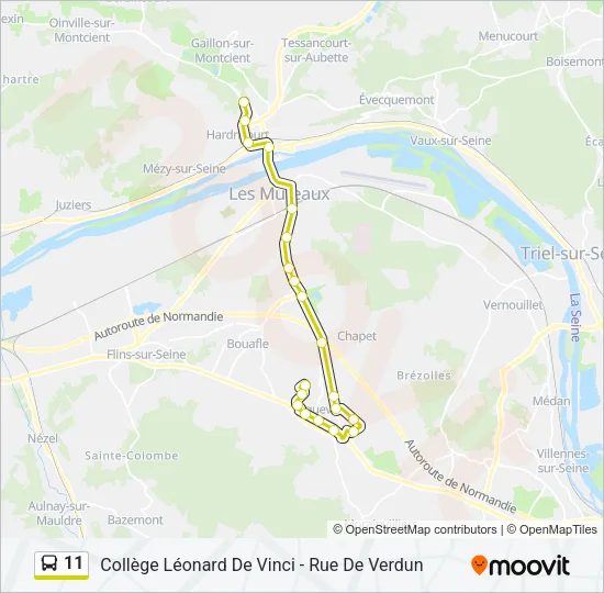 11 Bus Line Map