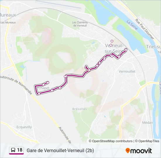 18 Bus Line Map