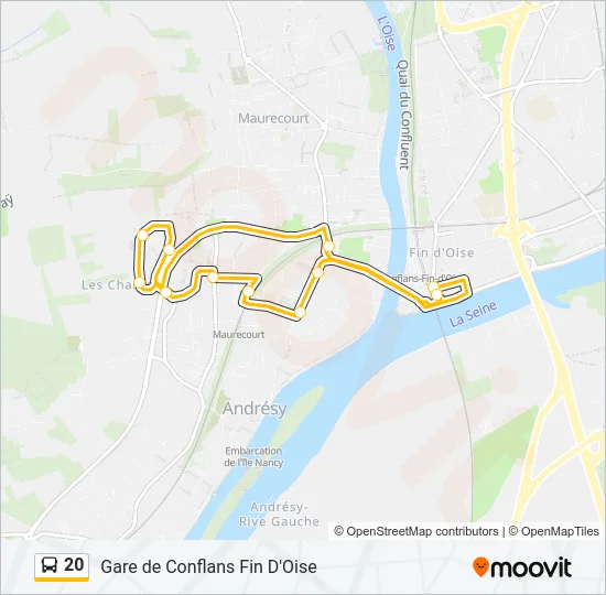 20 Bus Line Map
