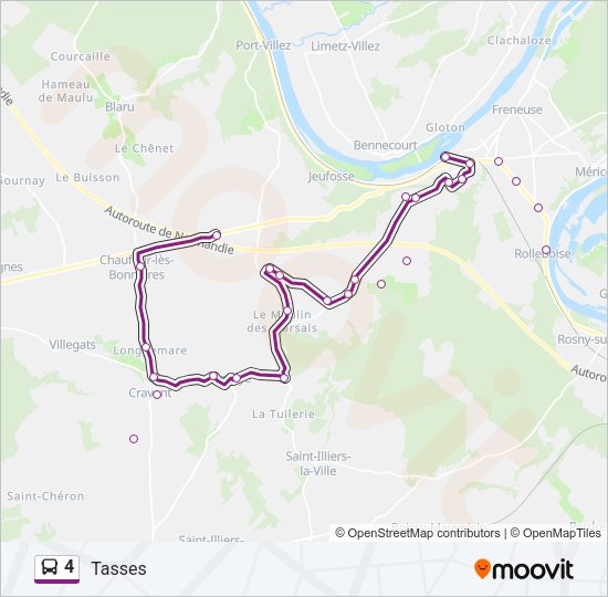 4 Bus Line Map
