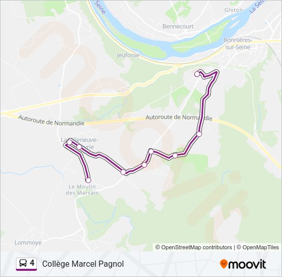 4 Bus Line Map