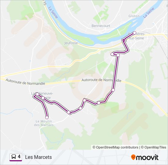 4 Bus Line Map