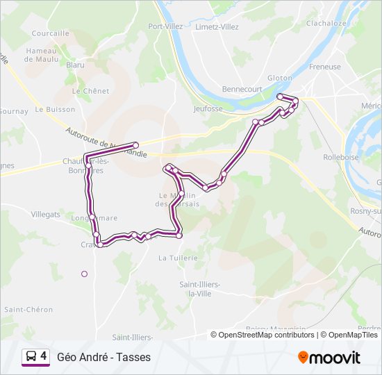 4 bus Line Map