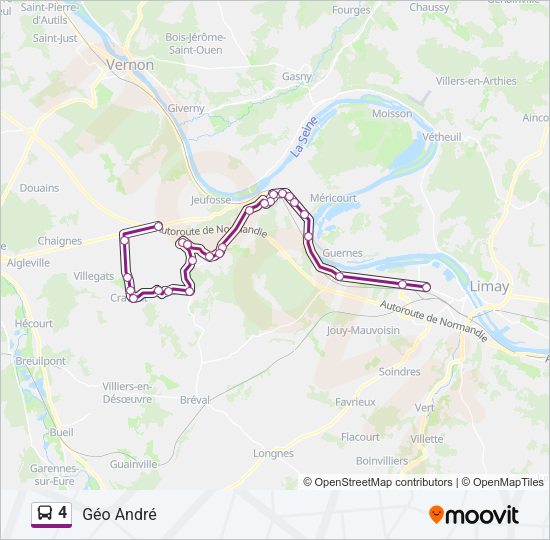 4 Bus Line Map