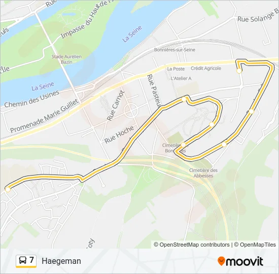 7 Bus Line Map