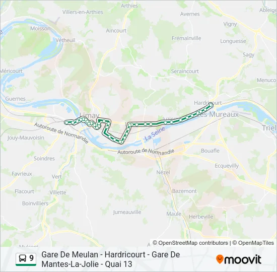 9 Bus Line Map