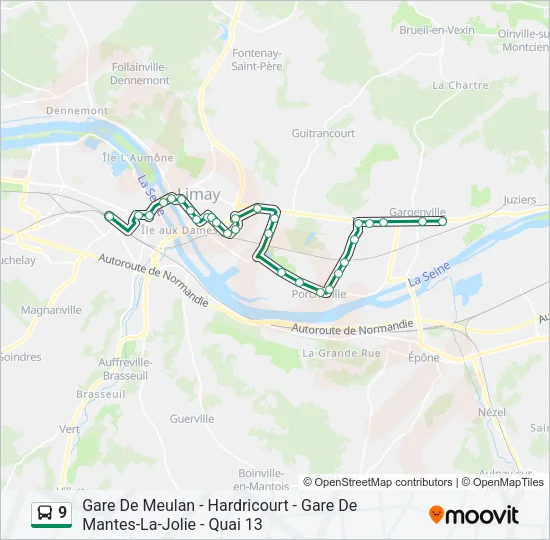9 Bus Line Map