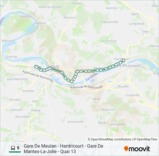 9 Bus Line Map