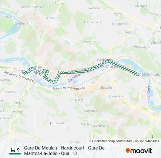 9 Bus Line Map