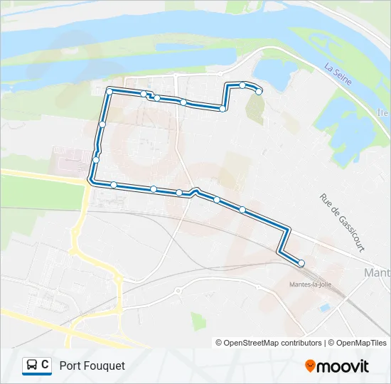 C Bus Line Map