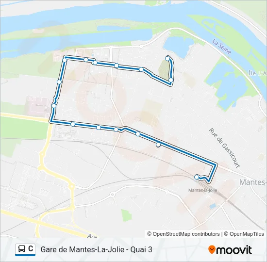 C Bus Line Map