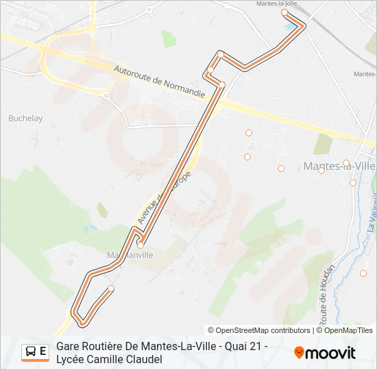 E Bus Line Map