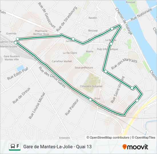 F Bus Line Map
