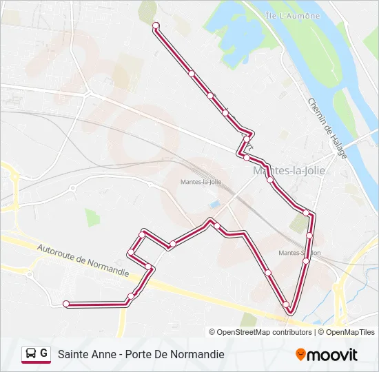 G Bus Line Map
