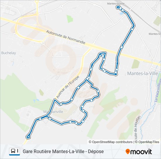 I Bus Line Map