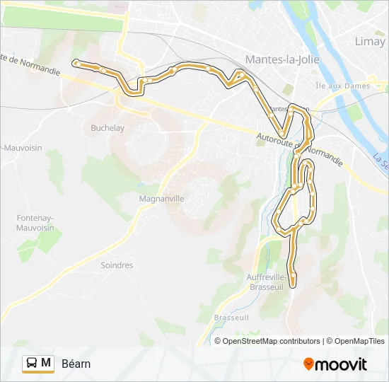 M Bus Line Map