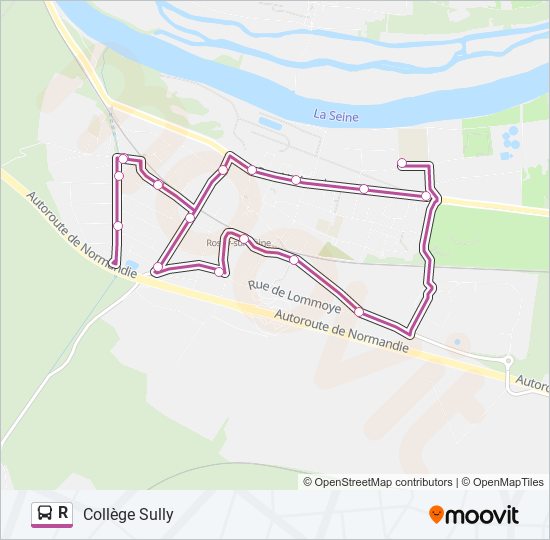 R bus Line Map