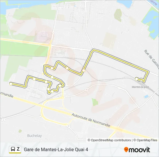 Z Bus Line Map