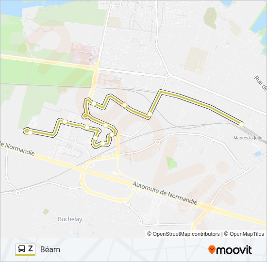 Z Bus Line Map