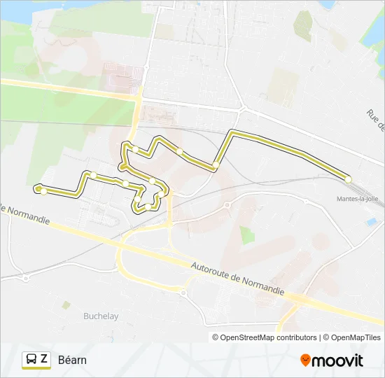 Z Bus Line Map