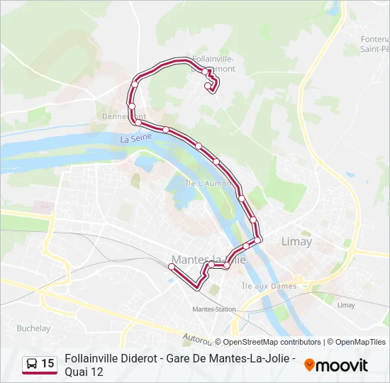 15 Bus Line Map