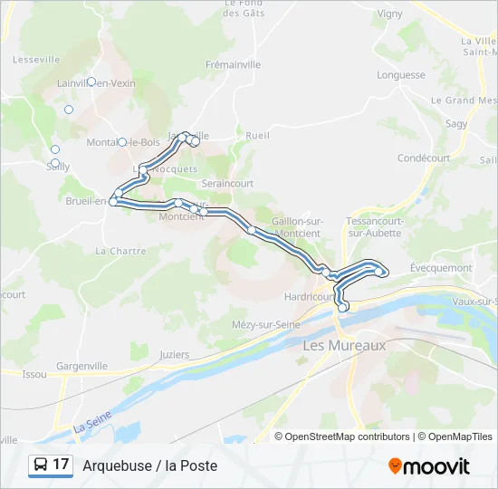 17 Bus Line Map