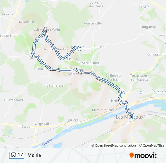 17 Bus Line Map