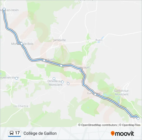 17 Bus Line Map