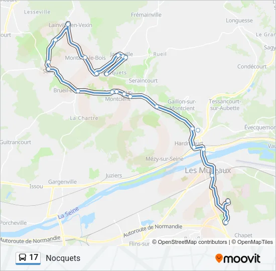 17 Bus Line Map