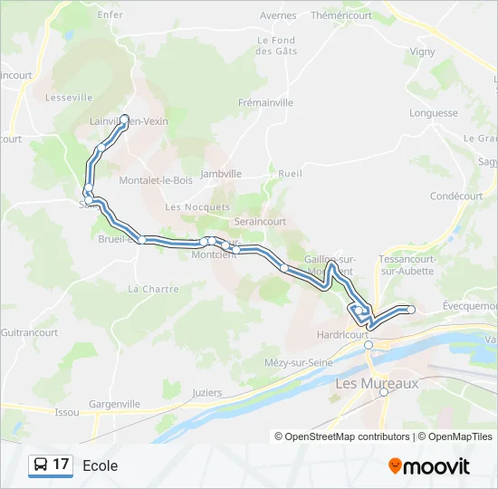 17 Bus Line Map