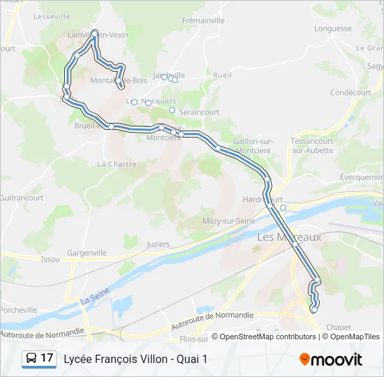 17 Bus Line Map