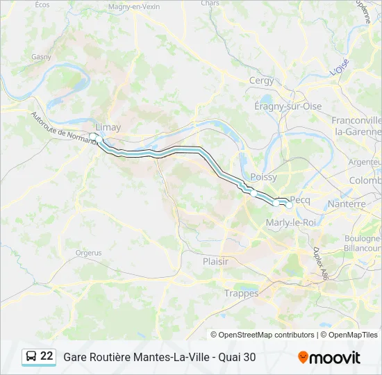 22 Bus Line Map