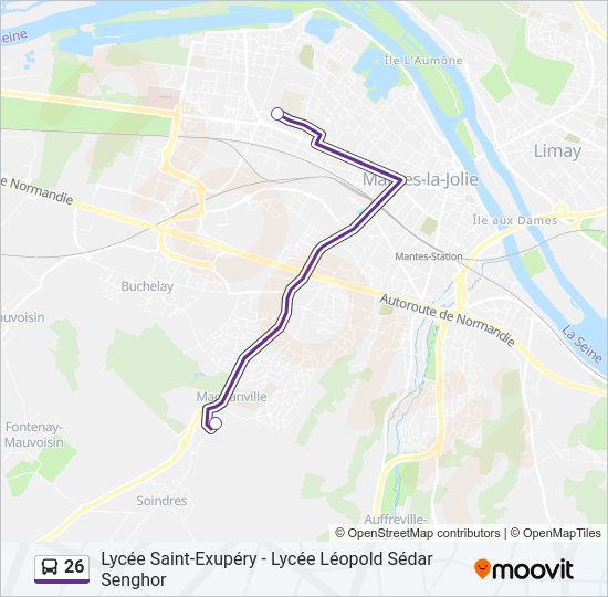 26 Bus Line Map