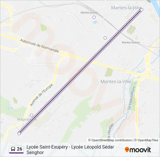 26 Bus Line Map