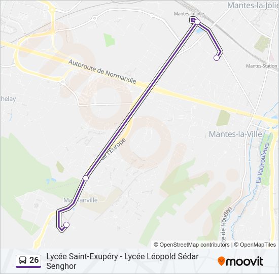 26 Bus Line Map