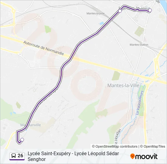 26 Bus Line Map