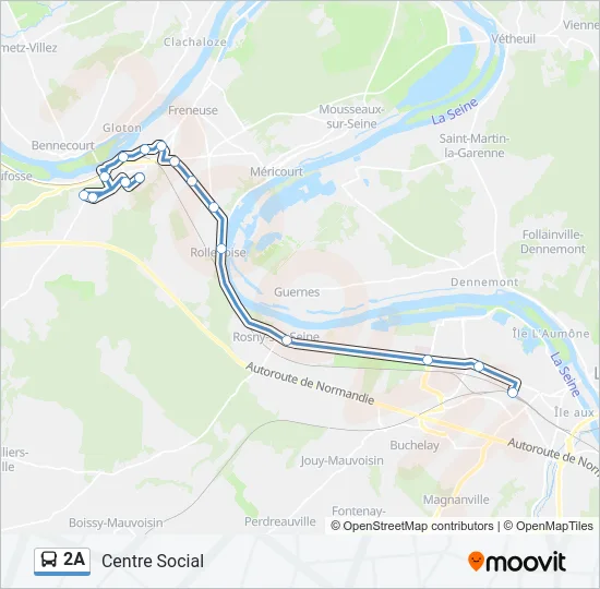 2A Bus Line Map
