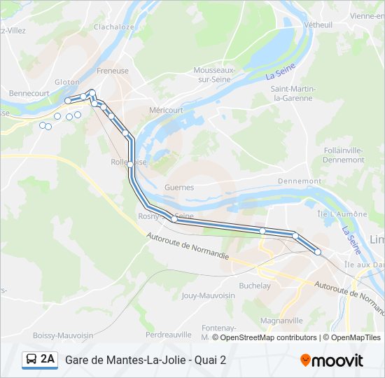 2A Bus Line Map