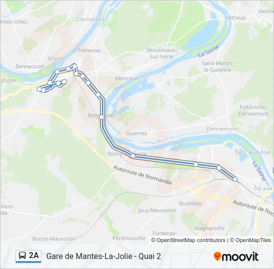 2A Bus Line Map